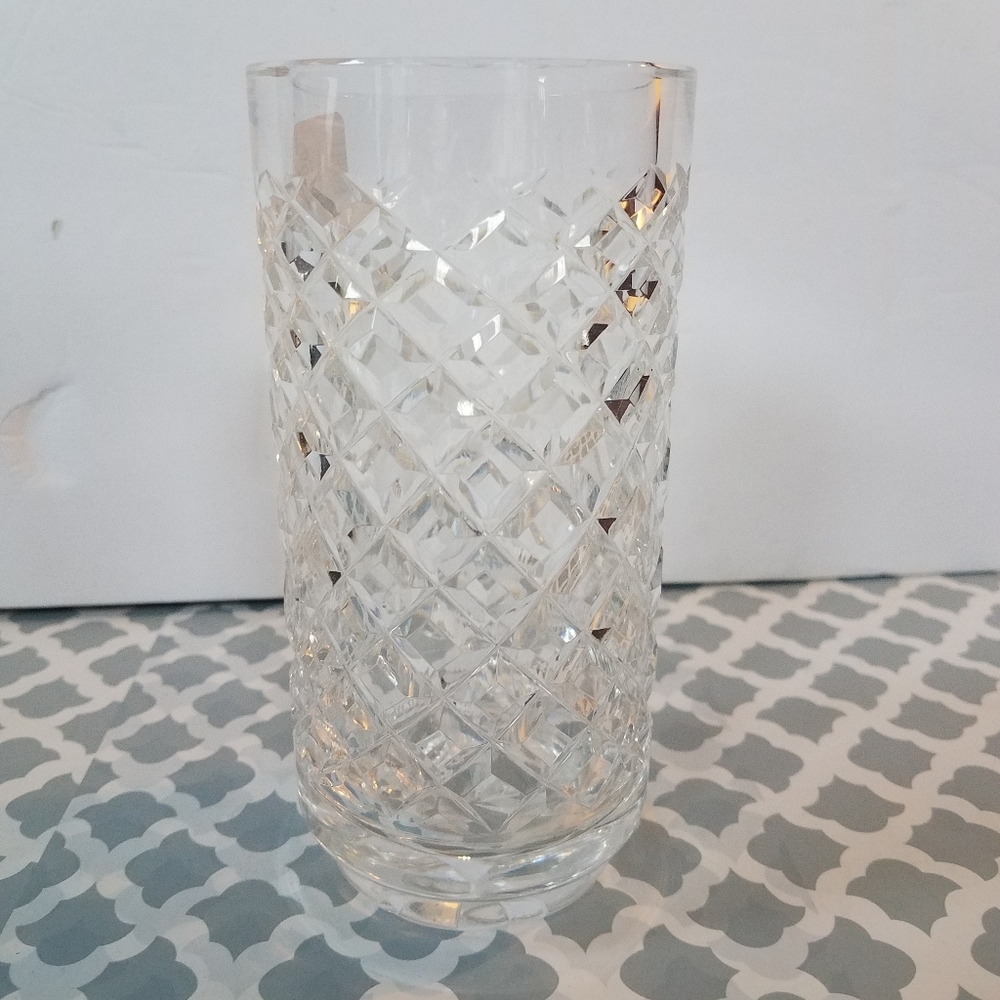 Waterford Crystal Diamond Cut Vase